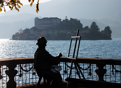Vista sull'Isola di San Giulio Vista sull'Isola di San Giulio
